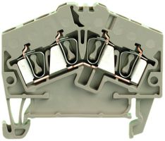 Borne de passage Weidmüller ZDU 2.5-2/4AN connexion à ressort 2.5mm² TS35 beige