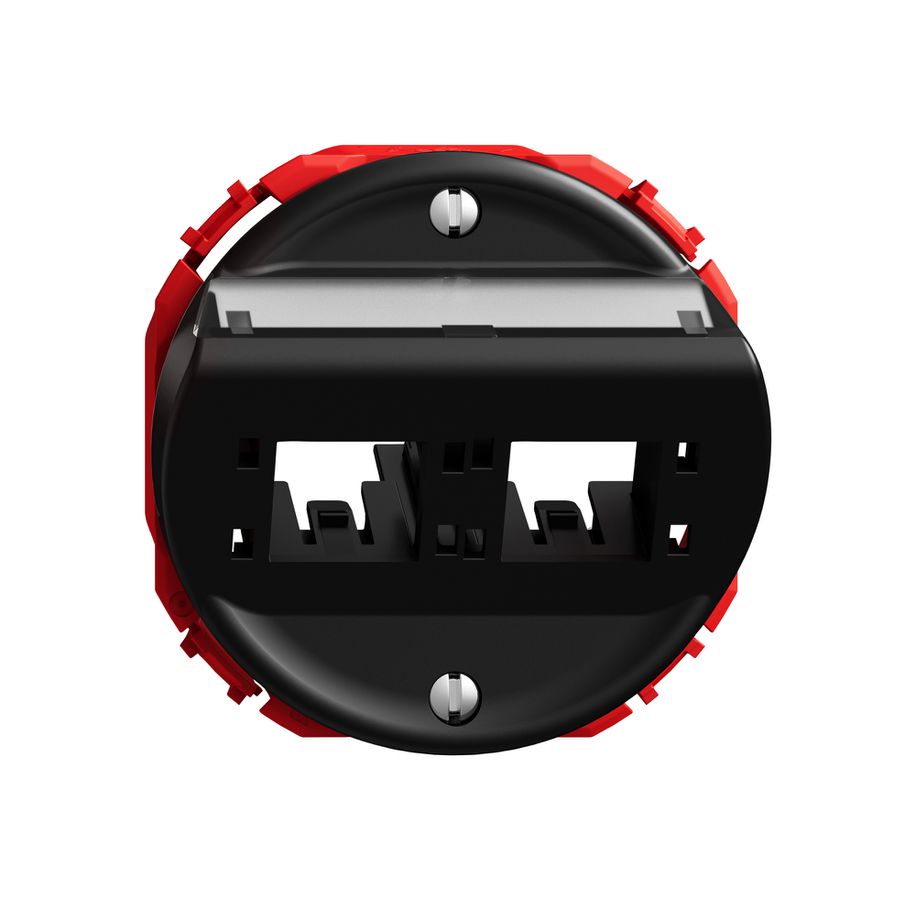 Montageset STANDARDdue SNAPFIX® für freenet Kat.6A Adapter schräg 2× sz