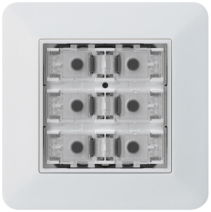 Poussoir KNX ENC KTR p.6×touches 6×points actionnables LED blanc