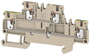 Mehrstock-Reihenklemme Weidmüller A2T PUSH IN 1.5mm² 2 Etagen beige