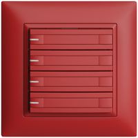 UP-Taster KNX 4-fach EDIZIOdue berry RGB mit LED mit Papiereinlage