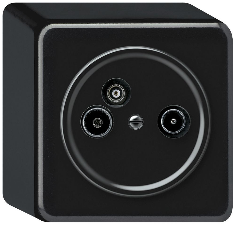 AP-Antennendose TV-R-Daten origin Stichdose 4dB schwarz