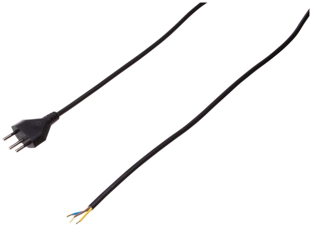 Anschlusskabel MH Td 3×1.5mm² 5m schwarz Stecker T12