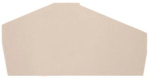 Plaque de fermeture Weidmüller ZAP ZDU4-2/4AN 104.35×2mm beige