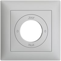 Kit front. 0-Jour-0-Nuit EDIZIOdue gris clair 88×88mm pour interr.rot