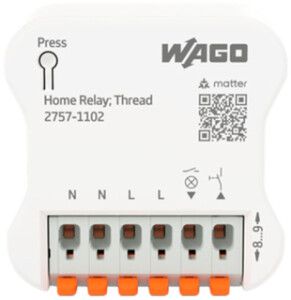 EB-RF-Schaltaktor WAGO Home matter 1-Kan 16A 3680W 200…240V 1×DI IP00