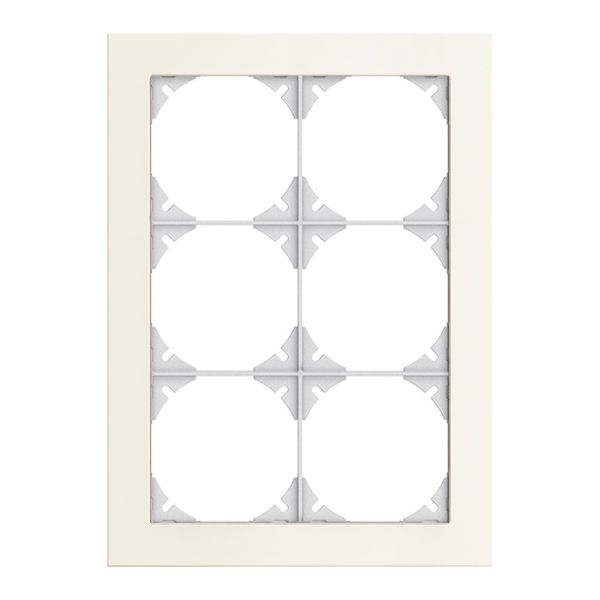 Abdeckrahmen EDIZIOdue prestige 3×2 aluminium weiss