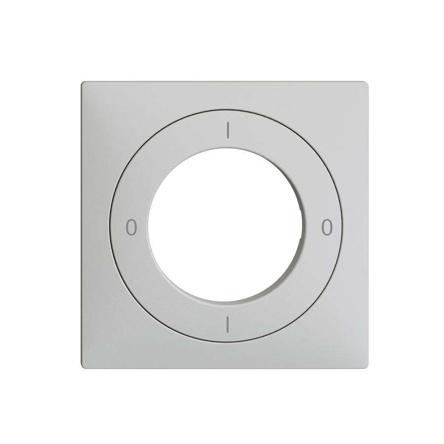 Frontset EDIZIOdue 0-1-0-1 hellgrau 60×60mm für Schlüsselschalter