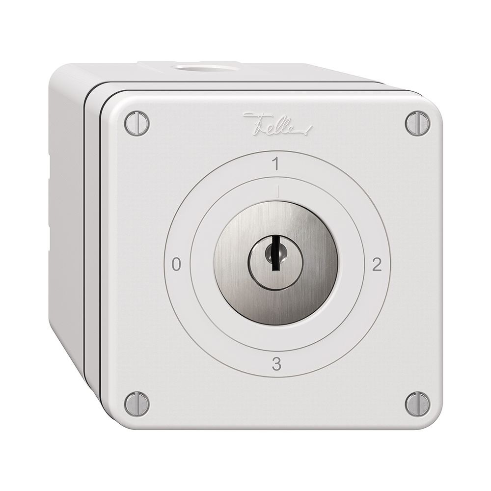 Interrupteur rotatif NAPU NEVO, 5/1L, avec serrure&2 clés, KS, 0-1-2-3, blanc