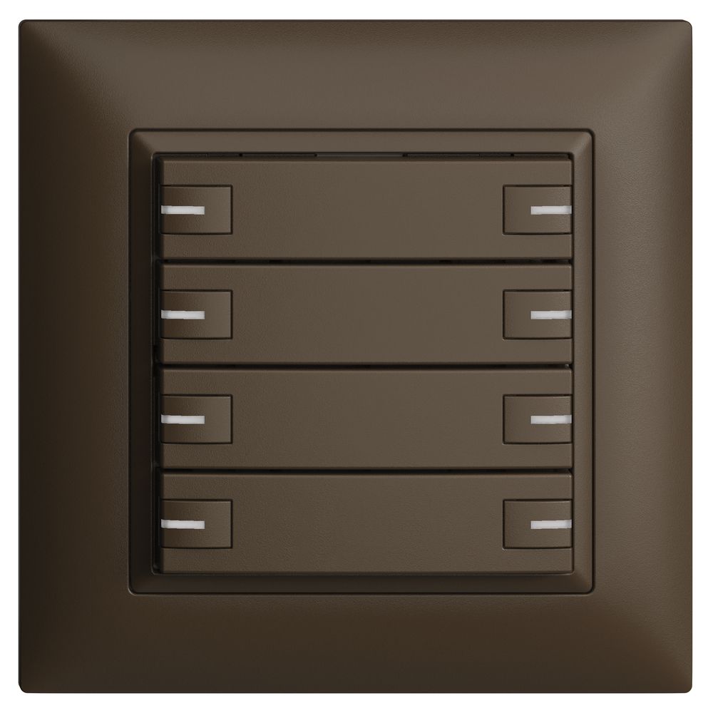 UP-KNX-Taster RGB EDUE FMI, 250mW, m.RGB-LED, 8×Taste, 1×Tastenb., cof