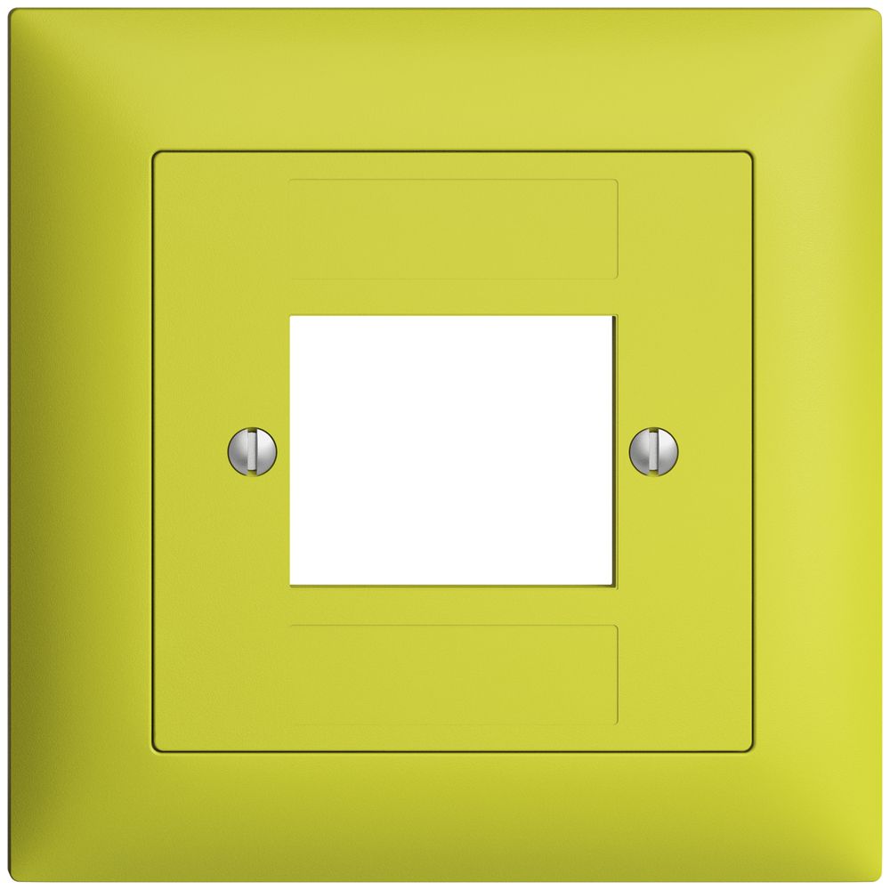 Frontset EDIZIOdue lemon 88×88mm 4×RJ45