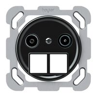 UP-Multimediadose TV-R origin Durchgangsdose 11dB 2.7dB schwarz