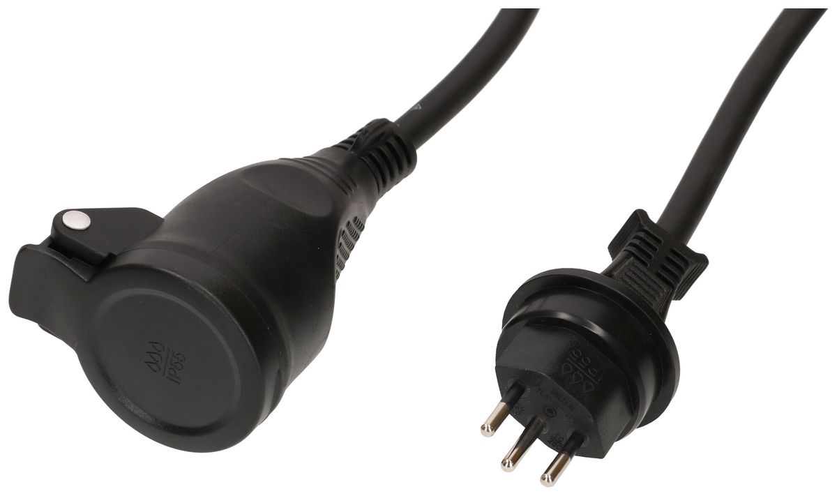 Verlängerungskabel MAX HAURI PVC 10A 230V 3×1.5mm² Typ 13/Typ 13 IP55 5m sz