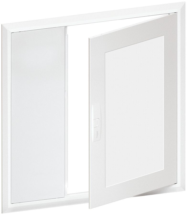 Blendrahmen mit Tür Hager univers 853×853×13mm IP30 reinweiss für FW53U