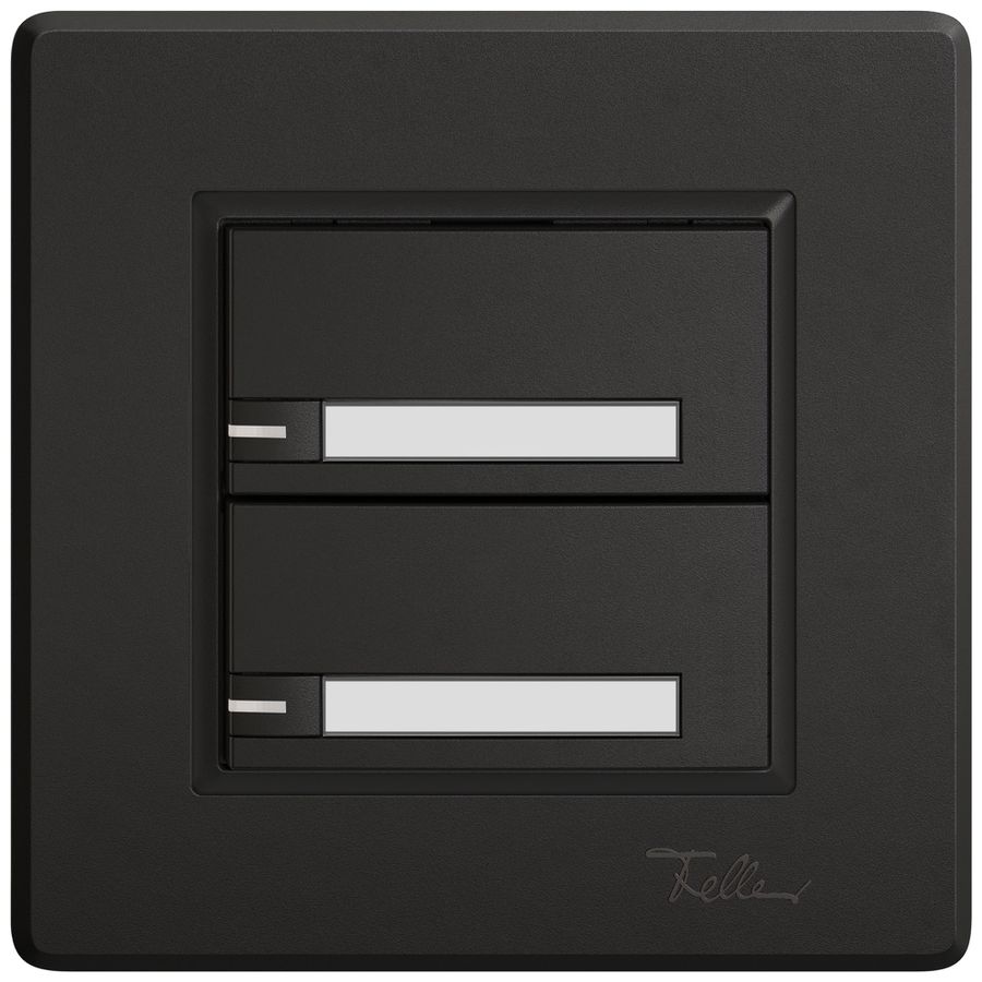 Poussoir universel ENC EDIZIO.liv UNI SNAPFIX® 5…48V a.LED 2× comm.1T étiqu.no