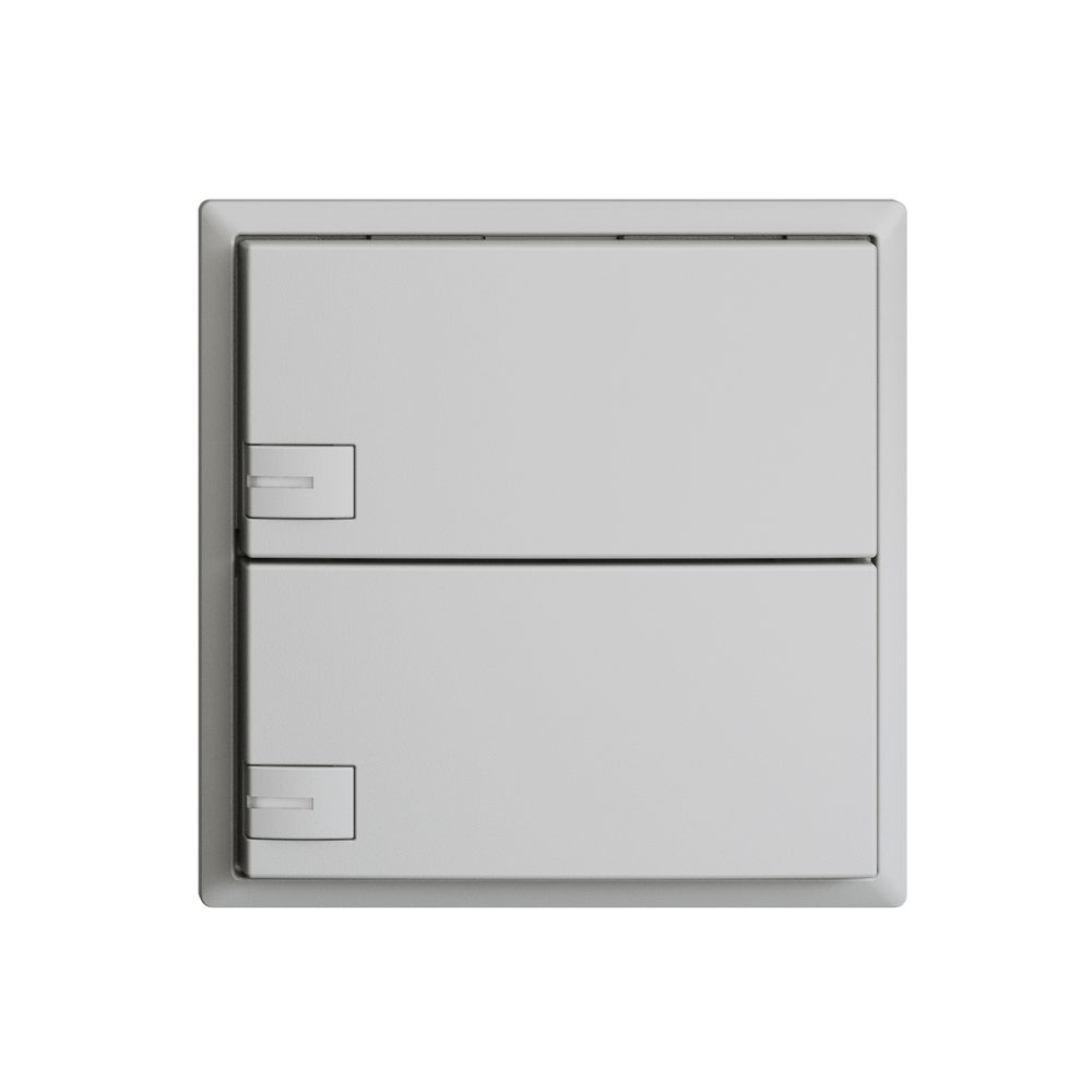 UP-Taster KNX 2-fach EDIZIOdue hellgrau RGB mit LED