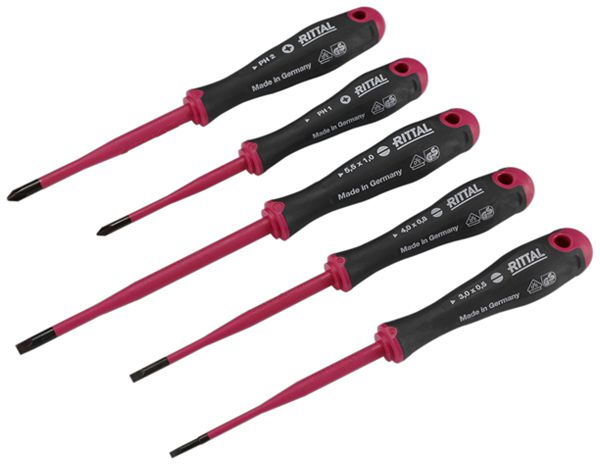 Schraubenzieher-Set Rittal AS 4052.210 SL 3×0.5/SL 4×0.8/SL 5.5×1/PH 1/PH 2