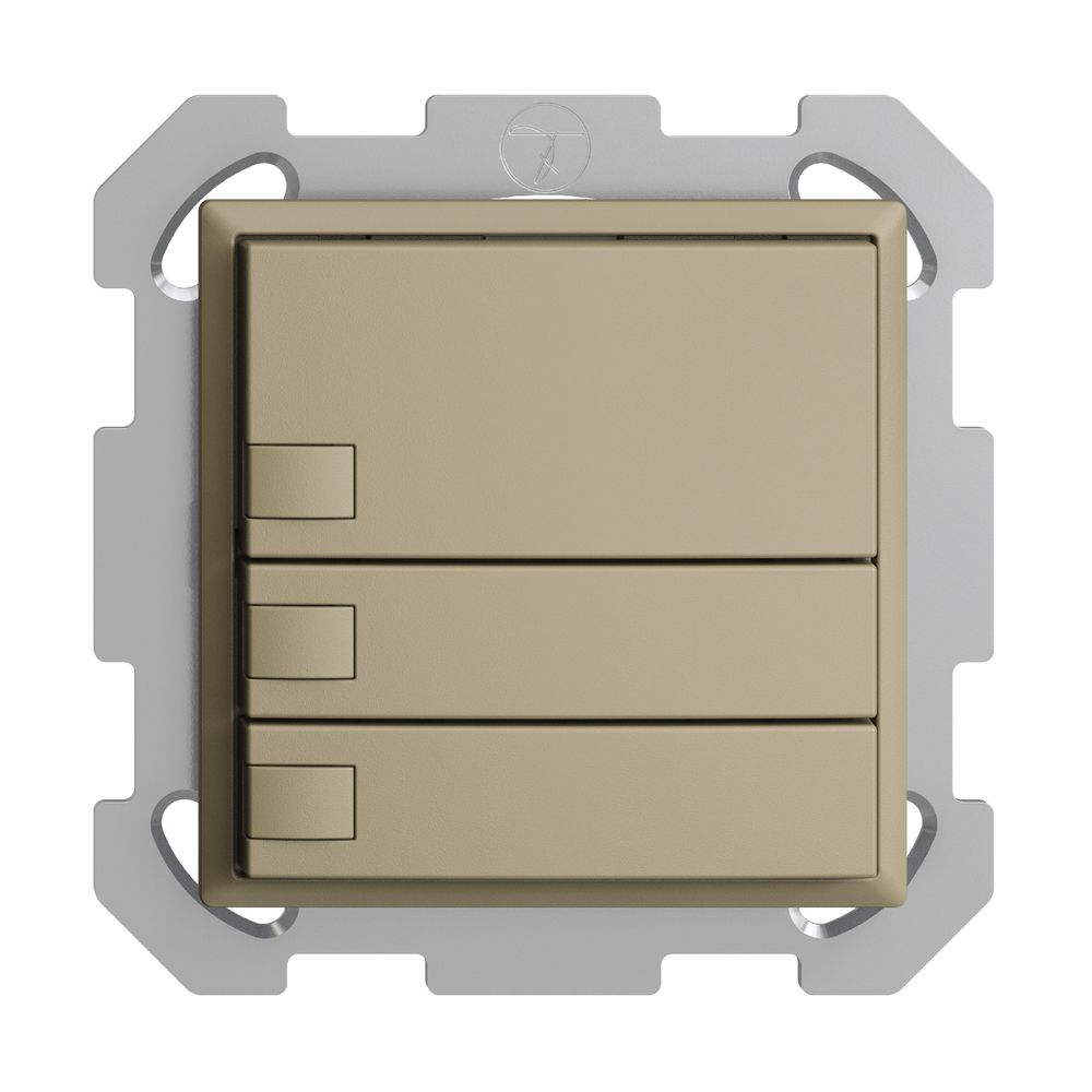 UP-KNX-Taster RGB EDUE, 250mW, o.LED, 3×Taste, 1×Tastenb., sa