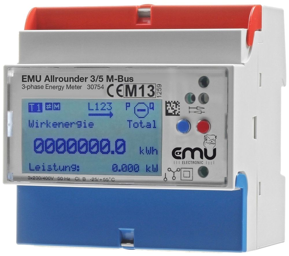 REG-Energiezähler EMU 3L 5A/1A 230/400VAC M-Bus