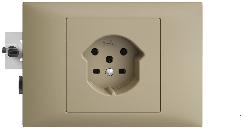 EB-Steckdose EDIZIOdue T15 sand 45…69mm