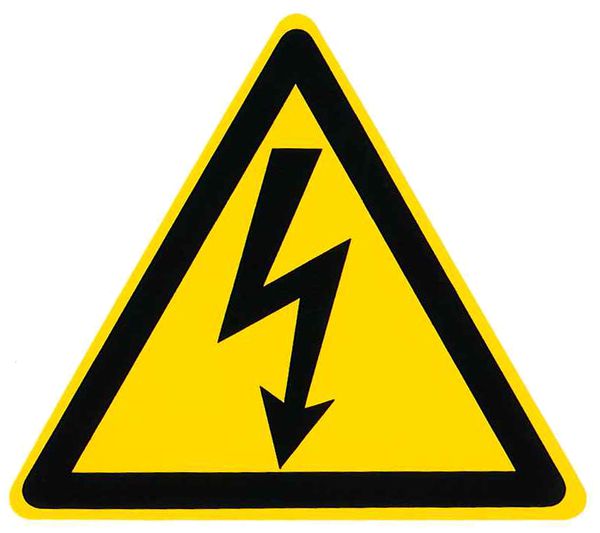 Plaque d'avertissement autocollante symbol flèche