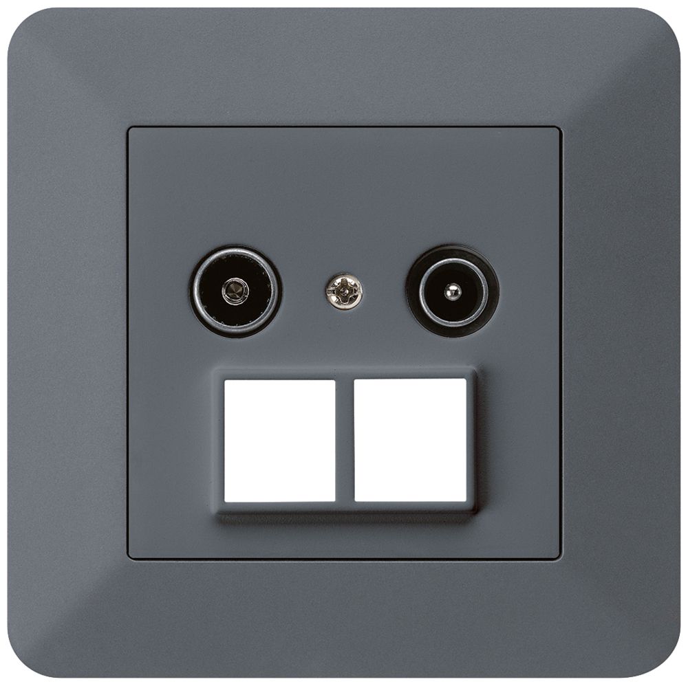 UP-Antennendose R/TV HMS kallysto.trend 19dB anthrazit