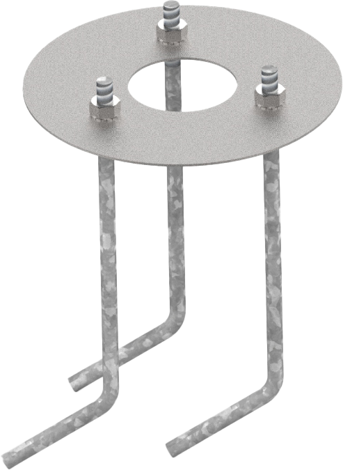 Betonanker-Set für LED-Pollerleuchte MATITA rund