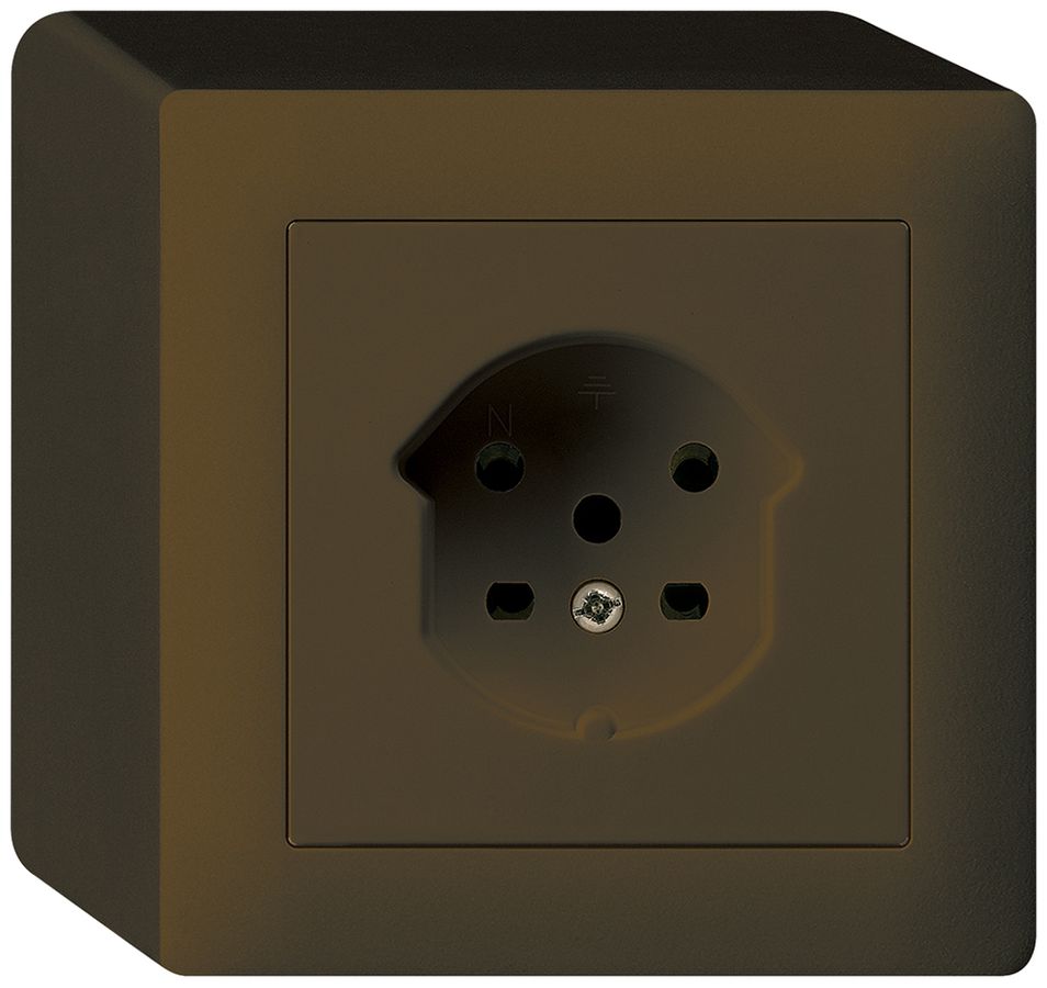 Prise AP kallysto T15 brun bornes à vis