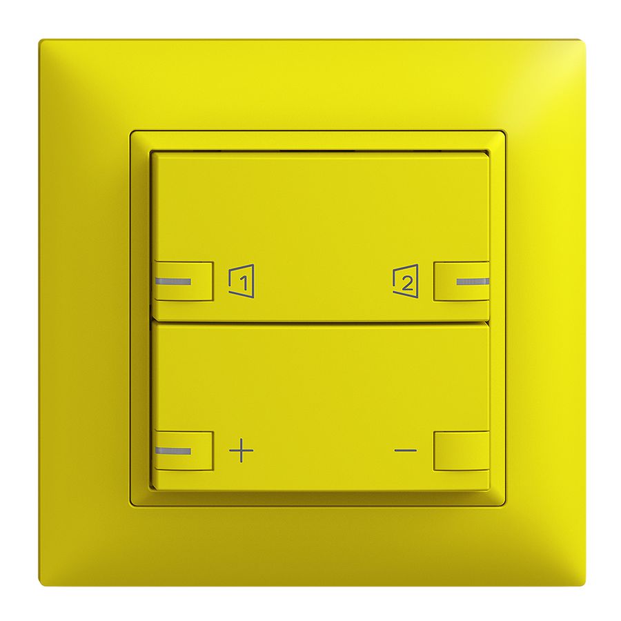 UP-Frontset EDIZIOdue zeptrionAIR Dimmer S1/S2 mit LED lemon