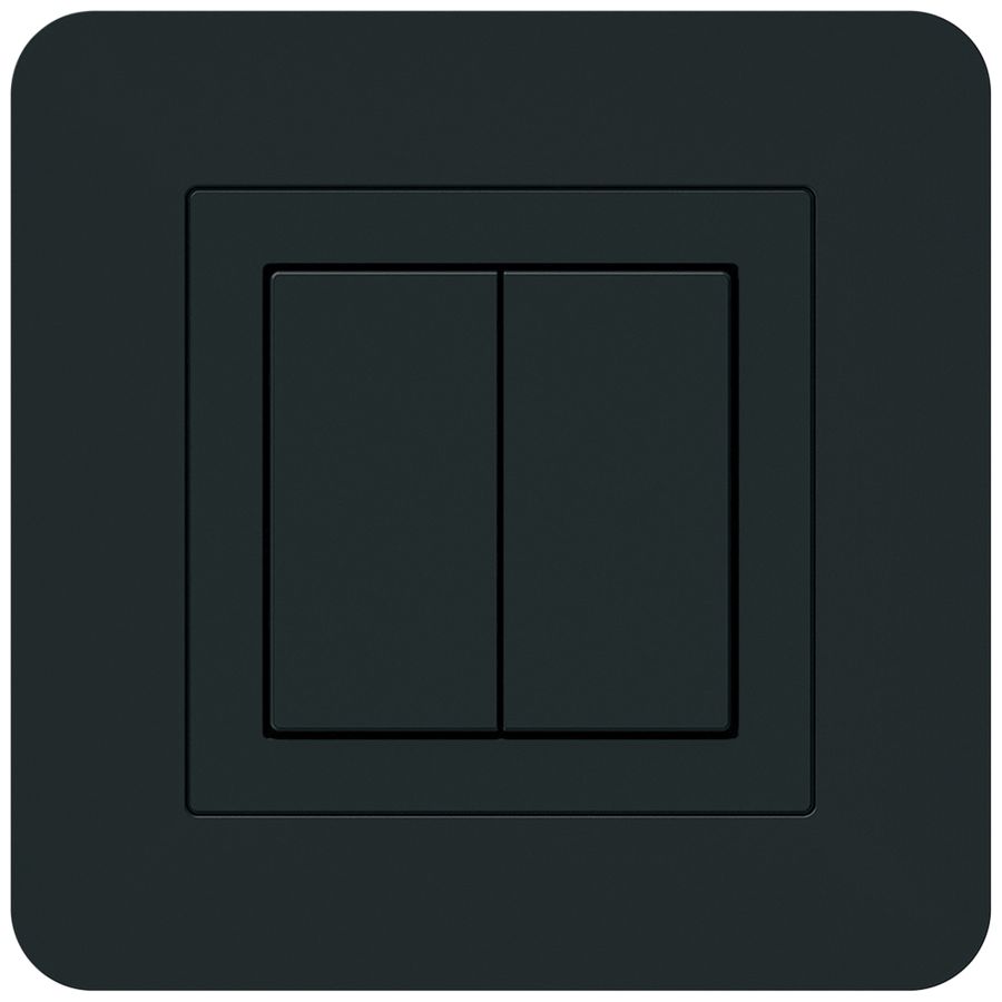 Poussoir KNX ENC Hager BA kallysto.trend C double 94×94mm noir