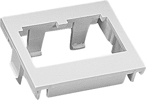 Modulträger Panduit 40° ohne Abdeckung 2×RJ45 weiss