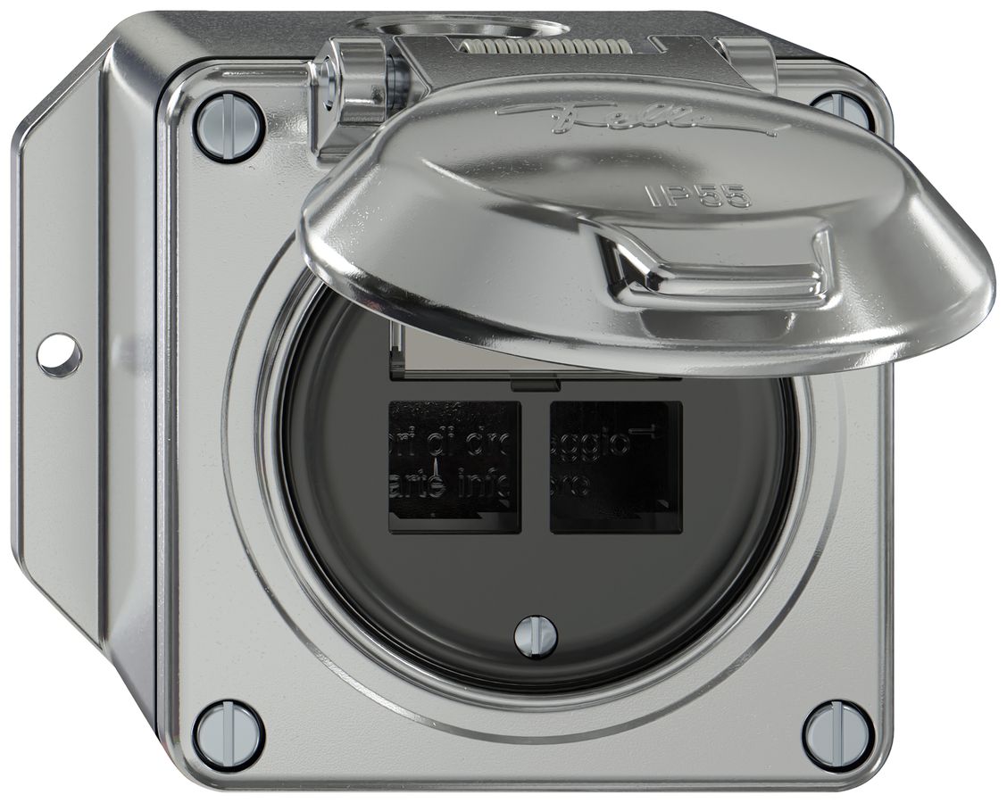 Kit di montaggio AP Feller ELEMENT SNAPFIX® EASYNET 2×diritto 111×96mm all