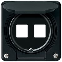Kit de montage robusto droit pour 2 douilles 86×86mm noir