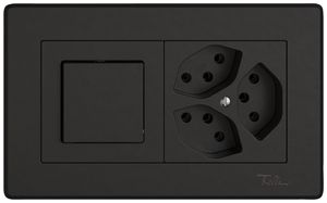 Combinaison ENC EDIZIO.liv SNAPFIX® 1×2 96×156mm schéma 3/1L+3×T13 noir