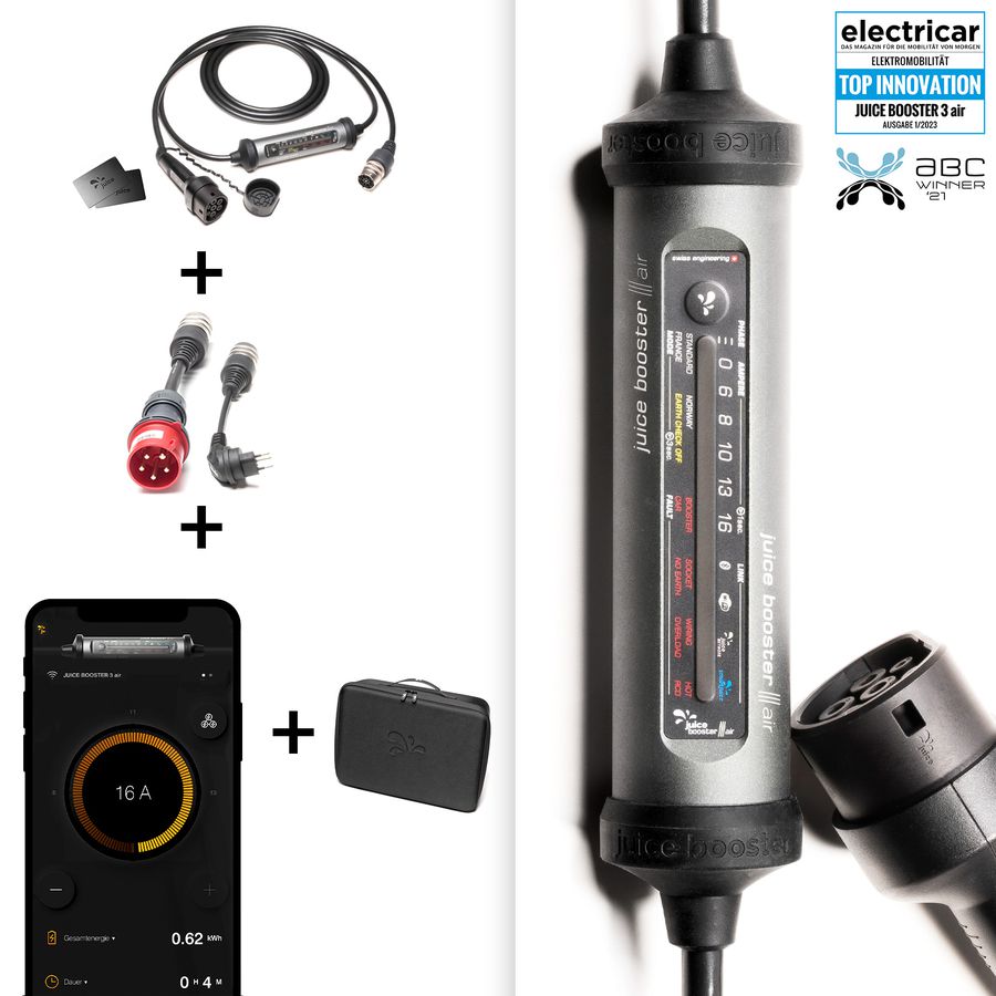 JUICE BOOSTER 3 air | Swiss Basic Set Wallbox & mobile Ladestation