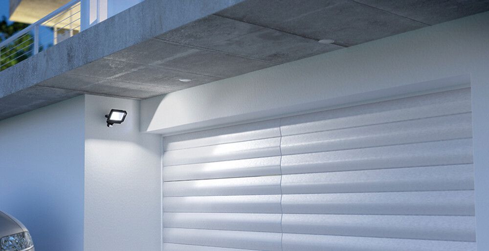 Projecteur LED ESYLUX AFL SUN, 50W 3000K 4000lm 227×86×290mm IP65, blanc