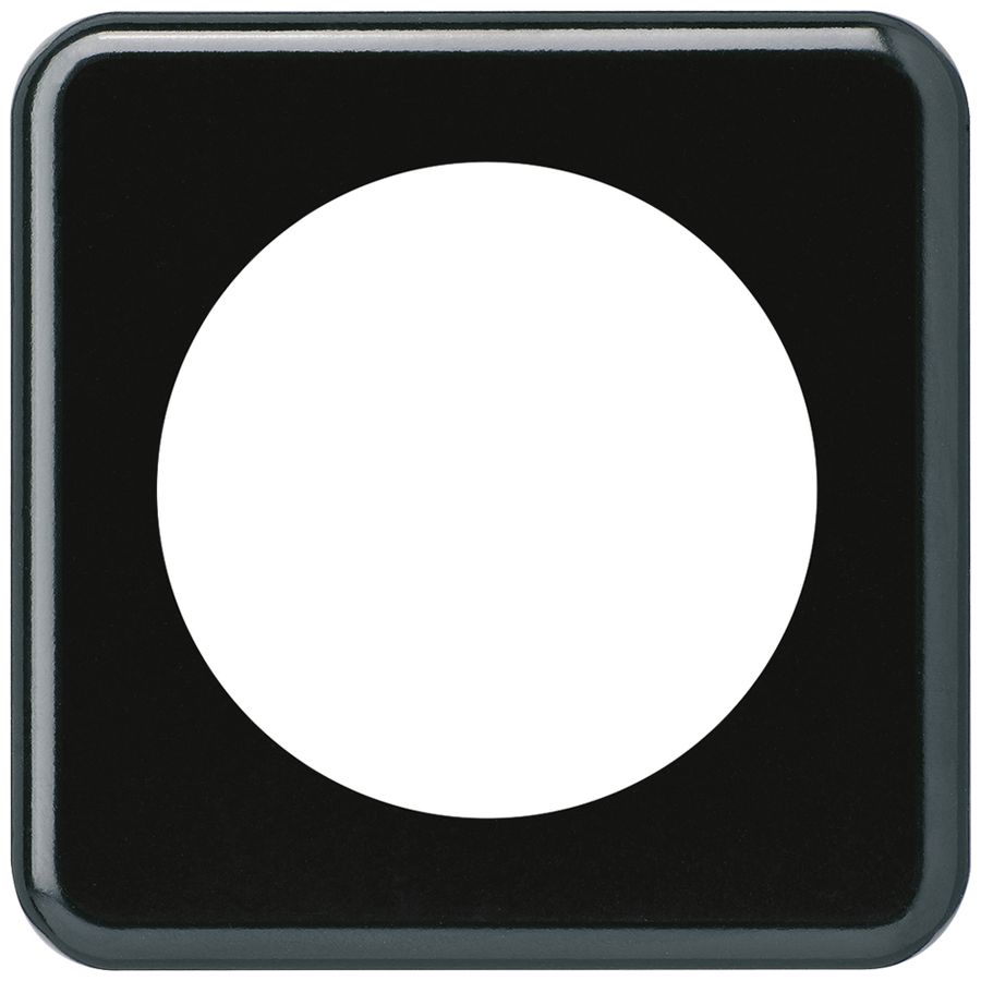 Placca di copertura basico 1×1 58mm nero