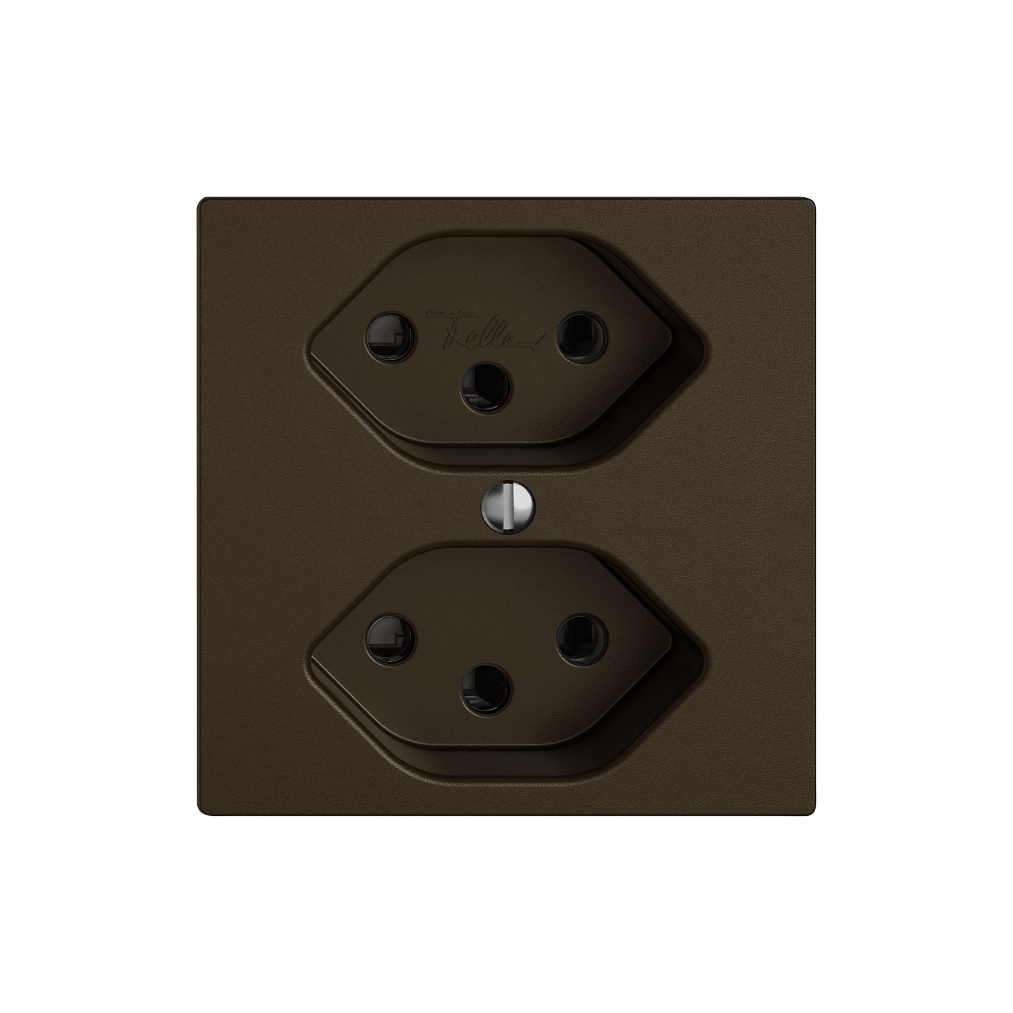 Steckdose EDIZIO.liv SNAPFIX® 2×T13 br