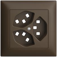 UP-Frontset EDIZIOdue coffee 88×88mm 3×T23