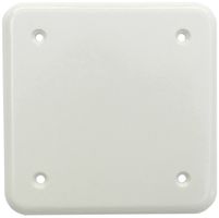 Abdeckplatte I 4-Befestigungslöcher weiss