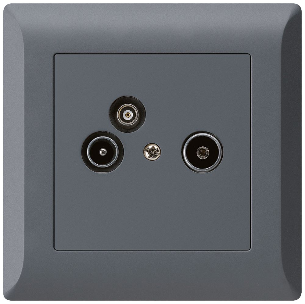 Prise d'antenne ENC R/TV/données kallysto.line 19dB anthracite