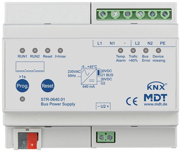 REG-Spannungsversorgung KNX MDT STR-0640.01 30V 640mA 1 Linie 1 Drossel 6TE