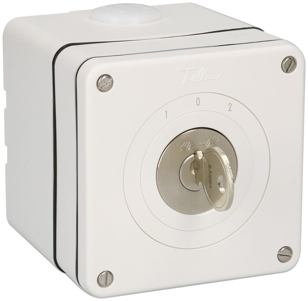 AP-Umschalter galv.Kont.NEVO 2P, IP21, 1-0-2, Zyl.1007F, Abz.12h, Plan 5000, ws