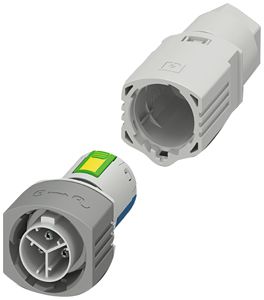 Steckverbinder PX IPD PL 3P2,5 M GY 2+PE 20A/500V Ø6…9/8…13mm lichtgrau