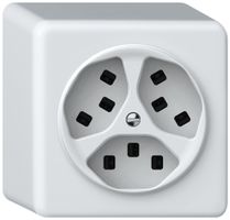 Presa AP origin 3×tipo 23 16A 230V 88×88×54mm bianco