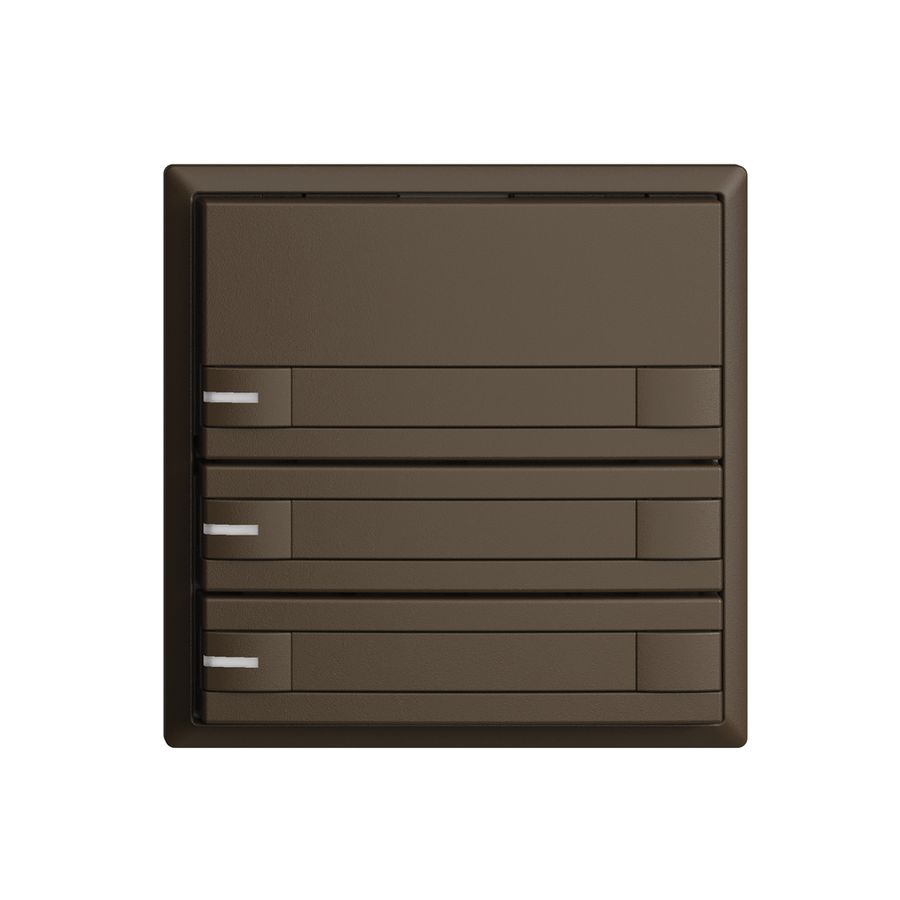 Poussoir KNX RGB EDUE, 250mW, a.LED RGB, papier, 3×poussoir, C.2×T., cof