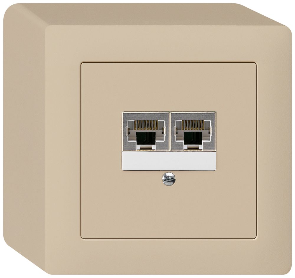 Scatola AP kallysto 2×RJ45s separato beige