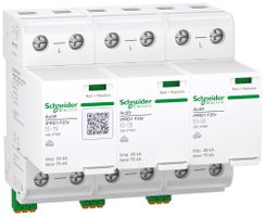 Déflecteur combiné Acti9 iPRD F25r type 1+2 3P 25kA 240V TN-C 6UM