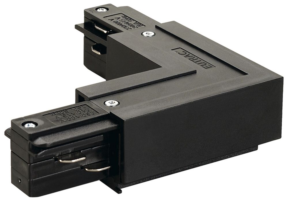 Raccordo a L SLV per binario conduttore EUTRAC, terra interiore nero