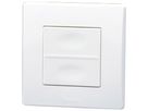 Poussoir RF AP URMET TLM2-U Zigbee bus émetteur mural complet 2 can blanc